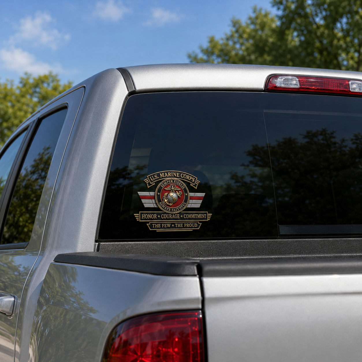 U.S. Armed Forces Tribute Metal Vehicle Emblems