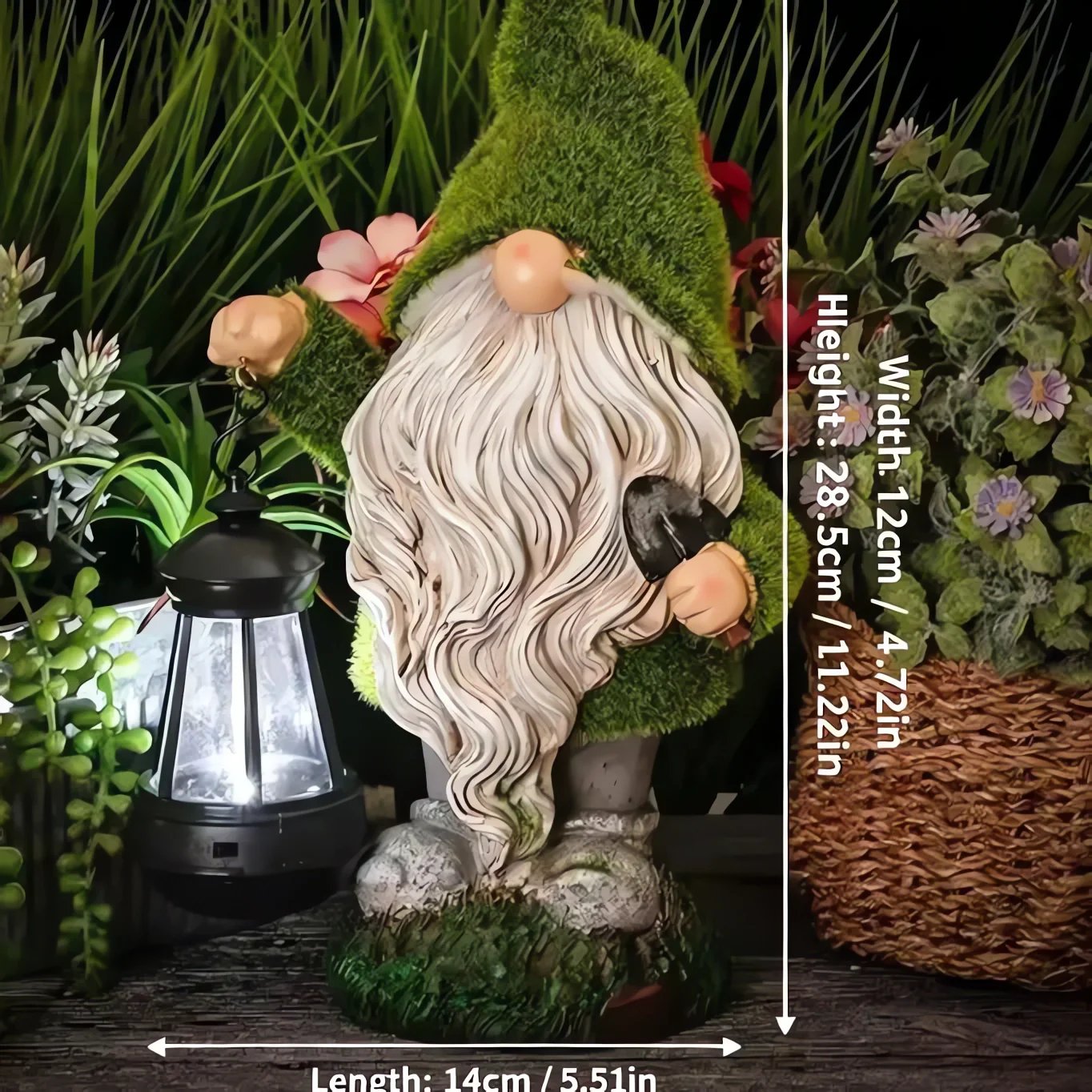 Outdoor Garden Gnomes with LED Solar Light