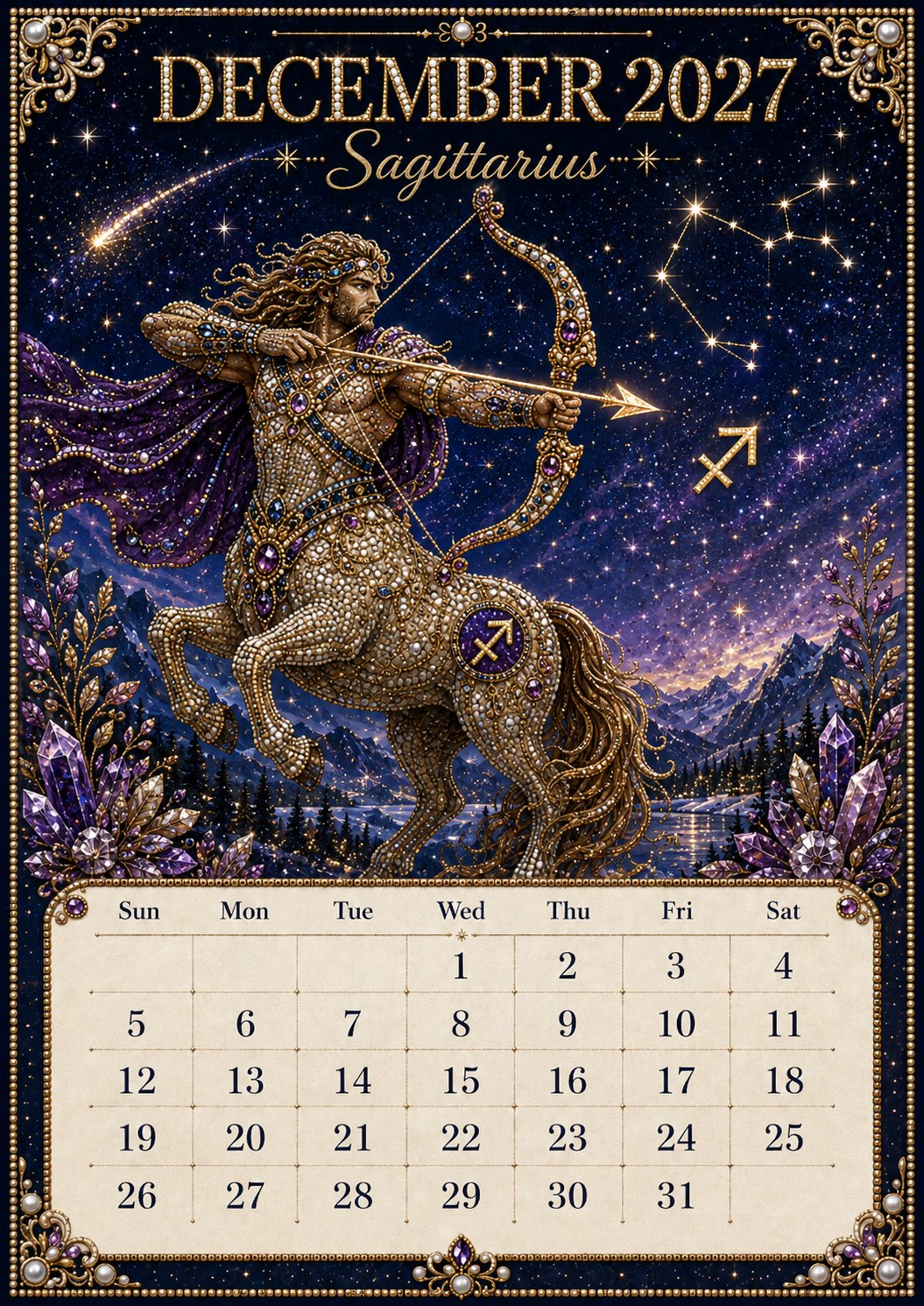 Beginner-Friendly 2027 Twelve Zodiac Bead Art Calendar Kit