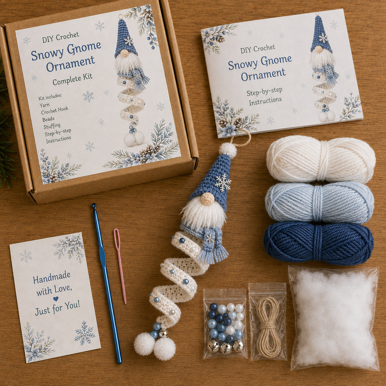 DIY Crochet Gnome Ornament Collection