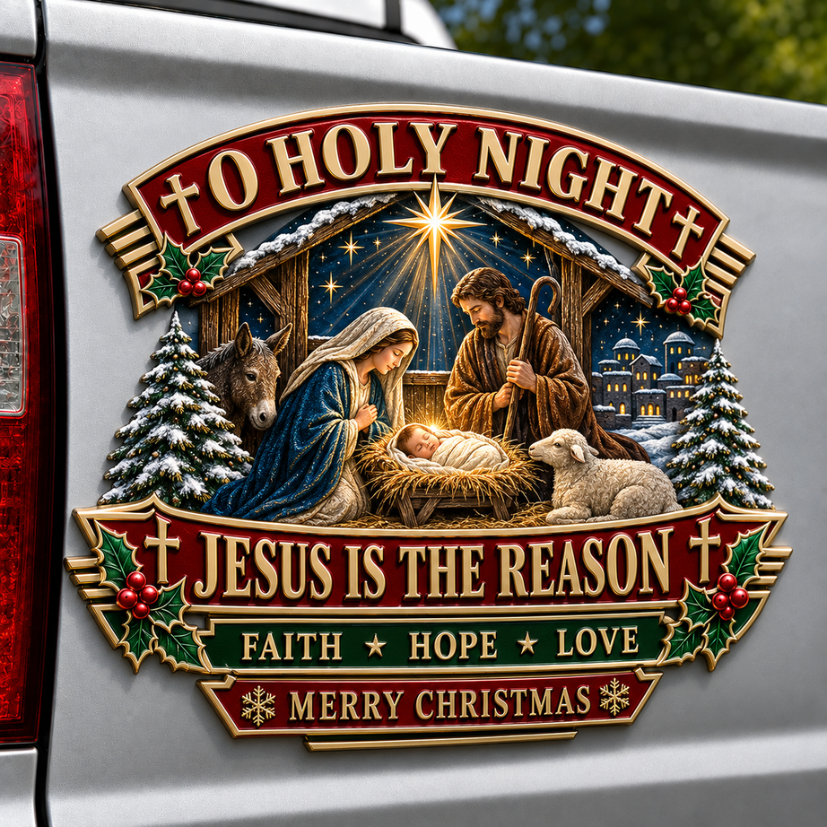 Christmas Vintage Metal Car Emblem