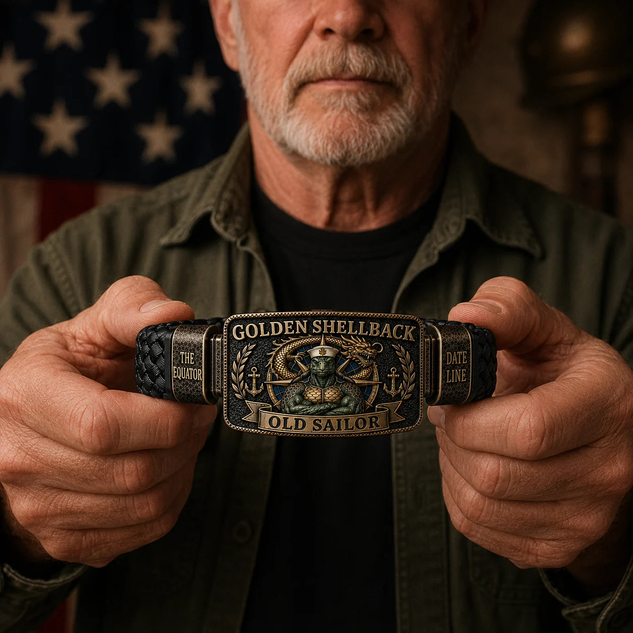 Golden Shellback Bracelet – A Timeless Tribute to the Old Sailor