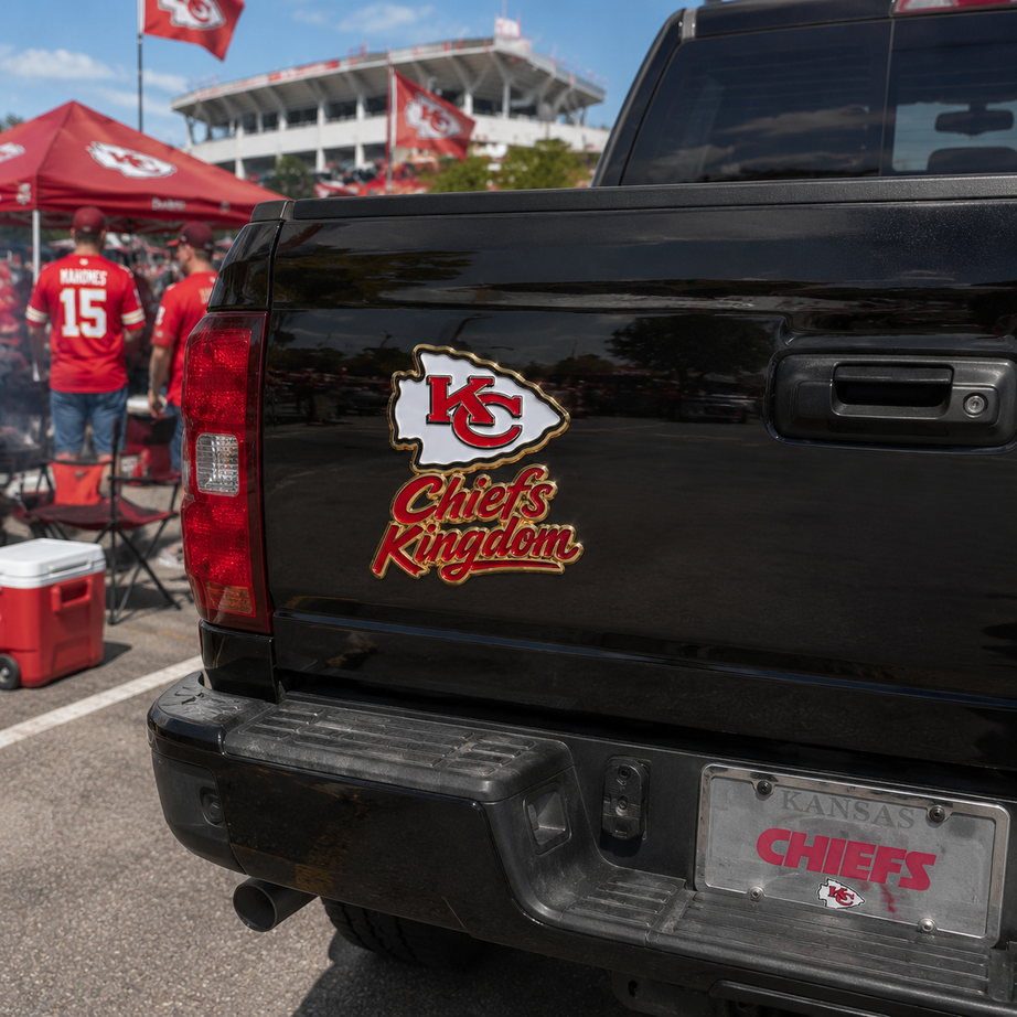 Chiefs Kingdom Car Emblem Metal Badge