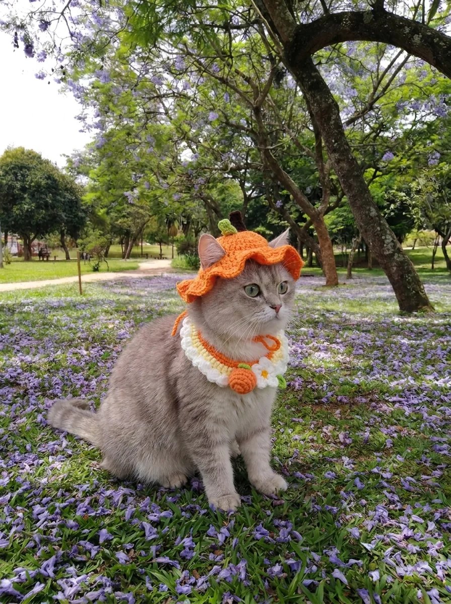 Handmade Crochet Kitty Hat - Turn your furry little roommate into the star of every photo