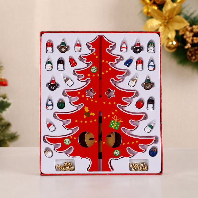 DIY Wooden Christmas Tree Ornament Set