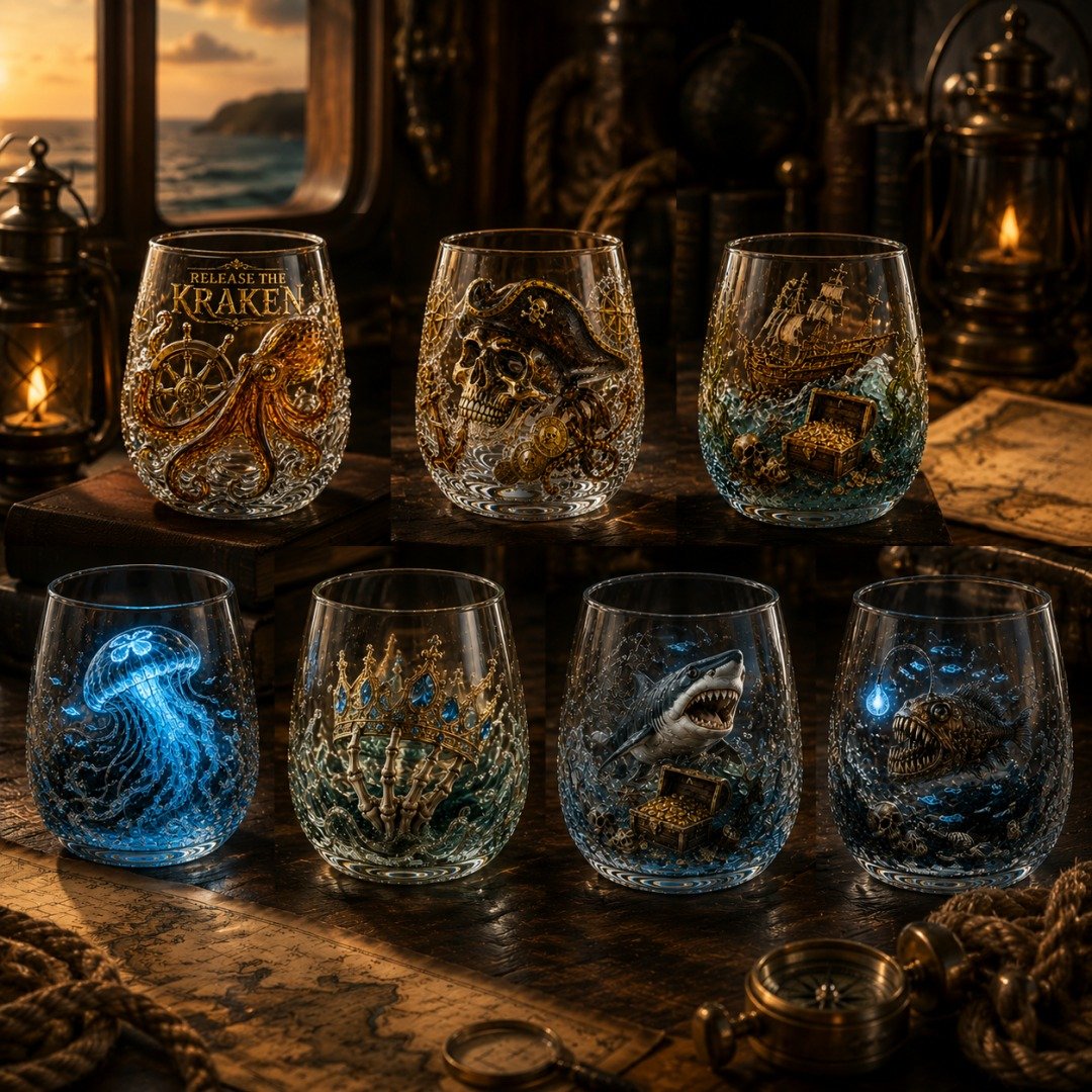 Release The Kraken Pirate Glass Collection