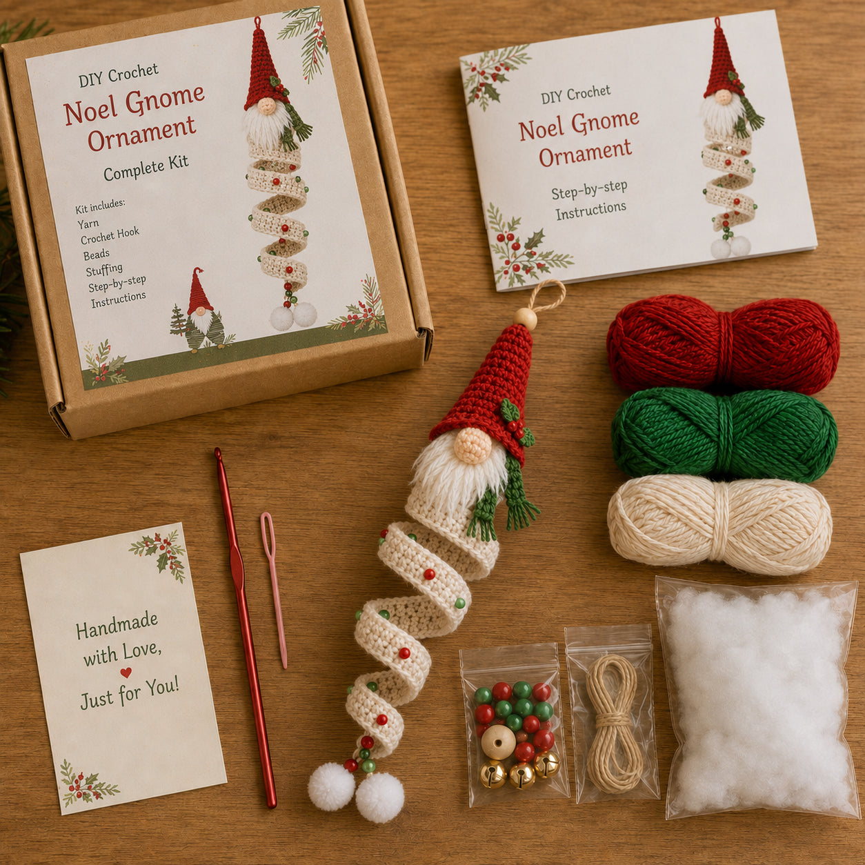 DIY Crochet Gnome Ornament Collection