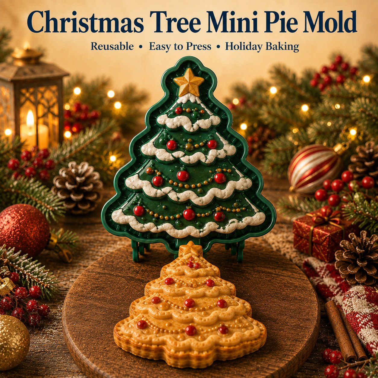9-Design Christmas Mini Pie Mold Collection