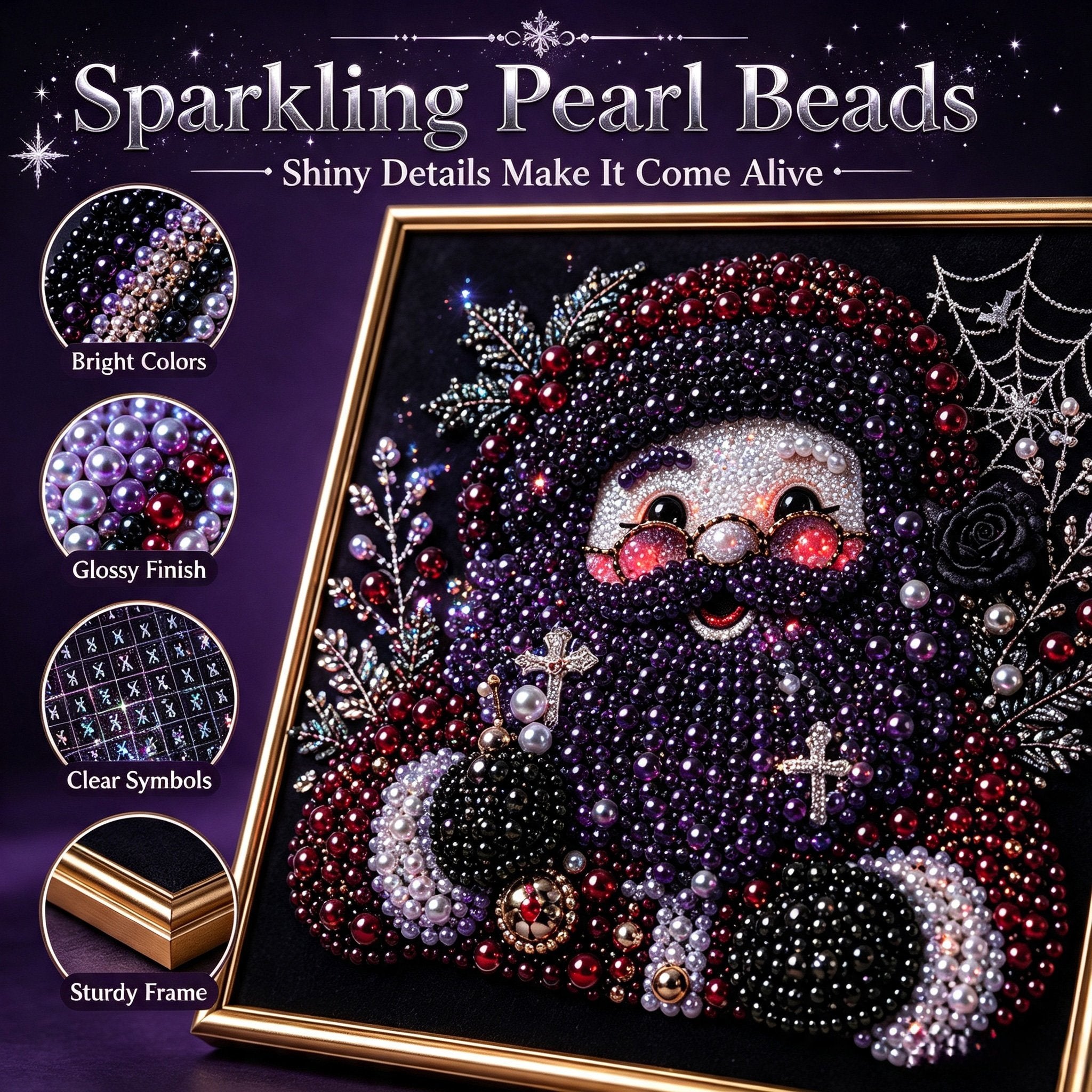 Premium 3D Pearl Dark Gothic Diamond Painting Art Kit