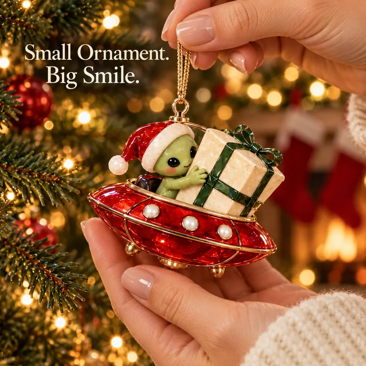 Cosmic Christmas Alien Ornaments – 6 Whimsical Holiday Designs