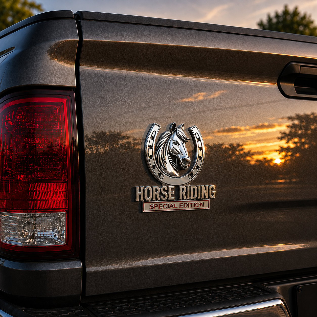 Horse Riding Special Edition 3D Chrome Metal Car Emblem