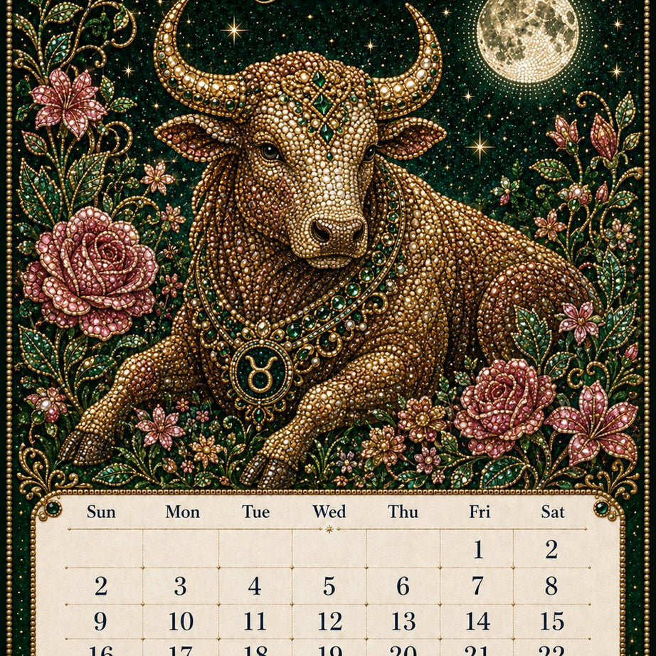 Beginner-Friendly 2027 Twelve Zodiac Bead Art Calendar Kit