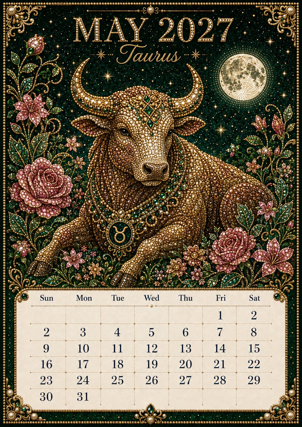 Beginner-Friendly 2027 Twelve Zodiac Bead Art Calendar Kit