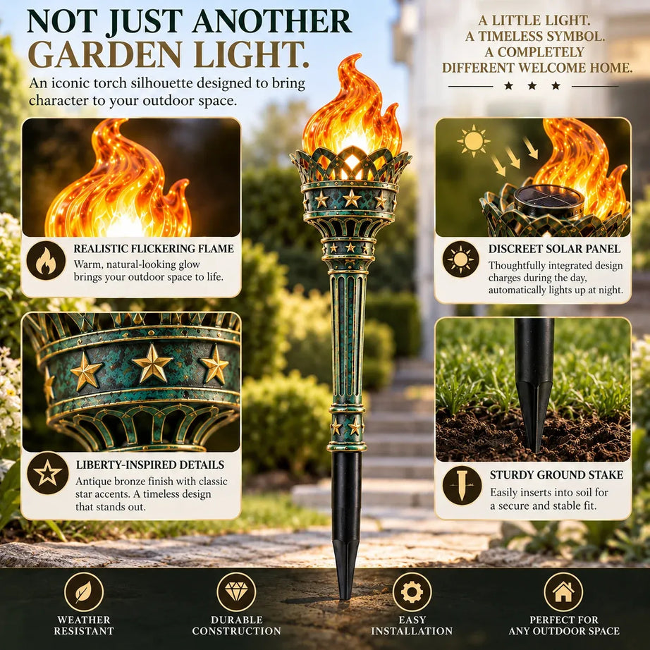 Solar Flickering Torch Pathway Lights