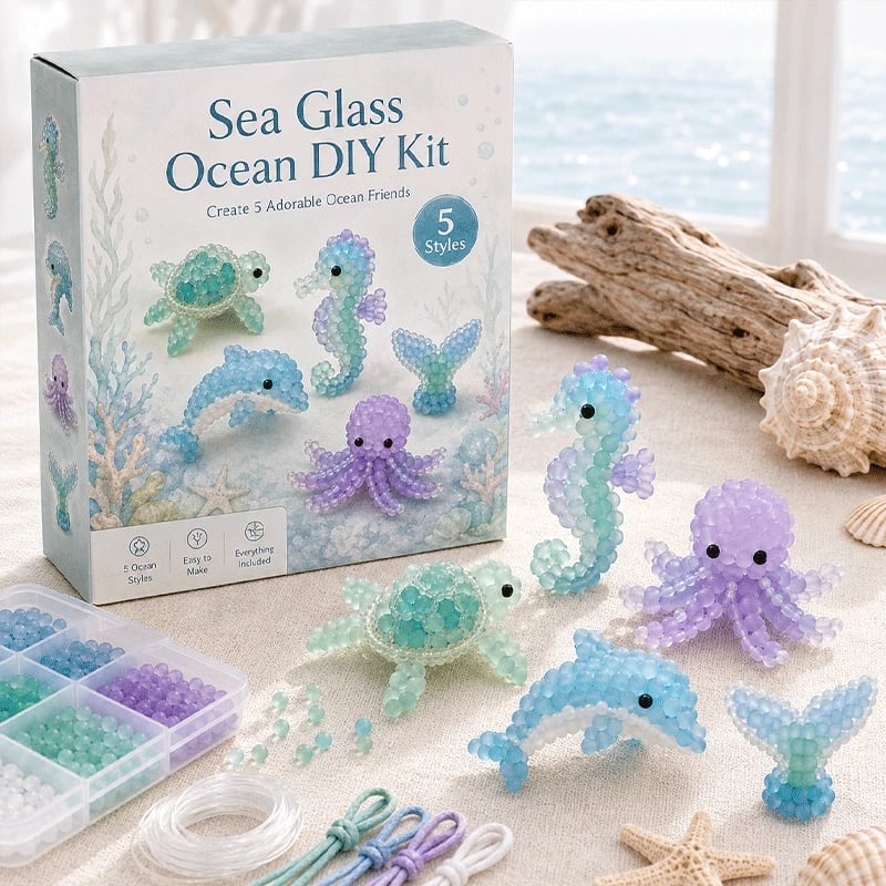 Frosted Sea Glass-Style Beading DIY Kit