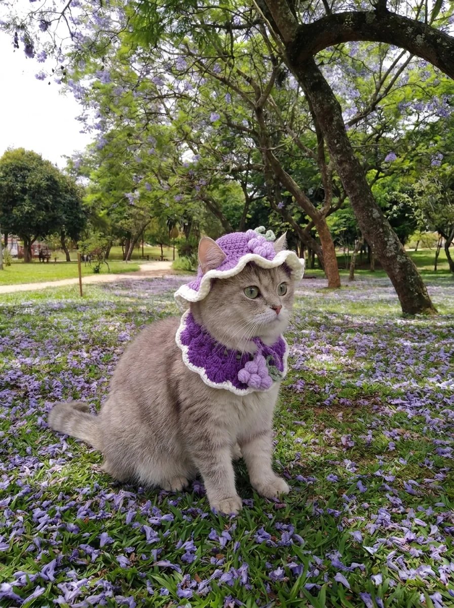 Handmade Crochet Kitty Hat - Turn your furry little roommate into the star of every photo