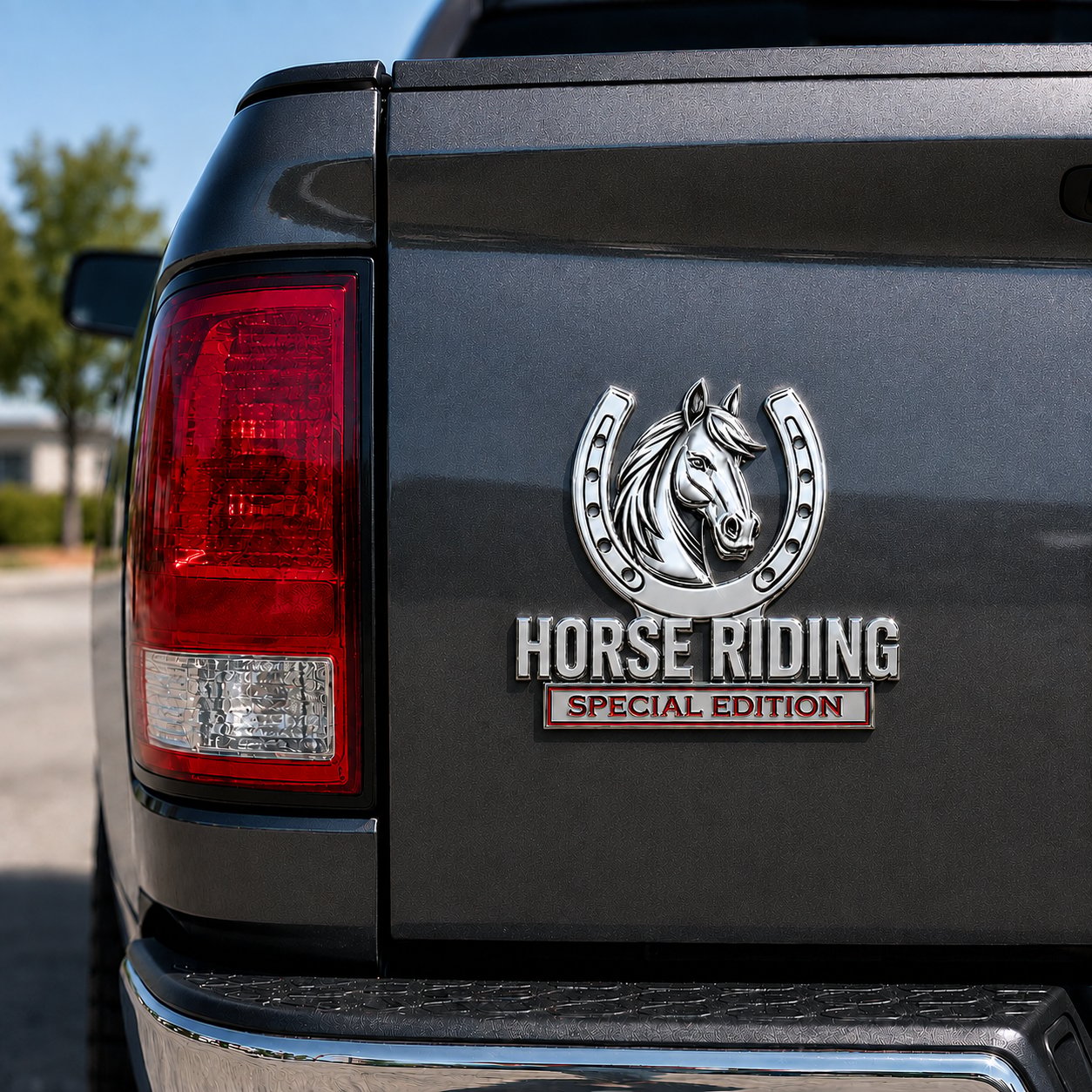 Horse Riding Special Edition 3D Chrome Metal Car Emblem
