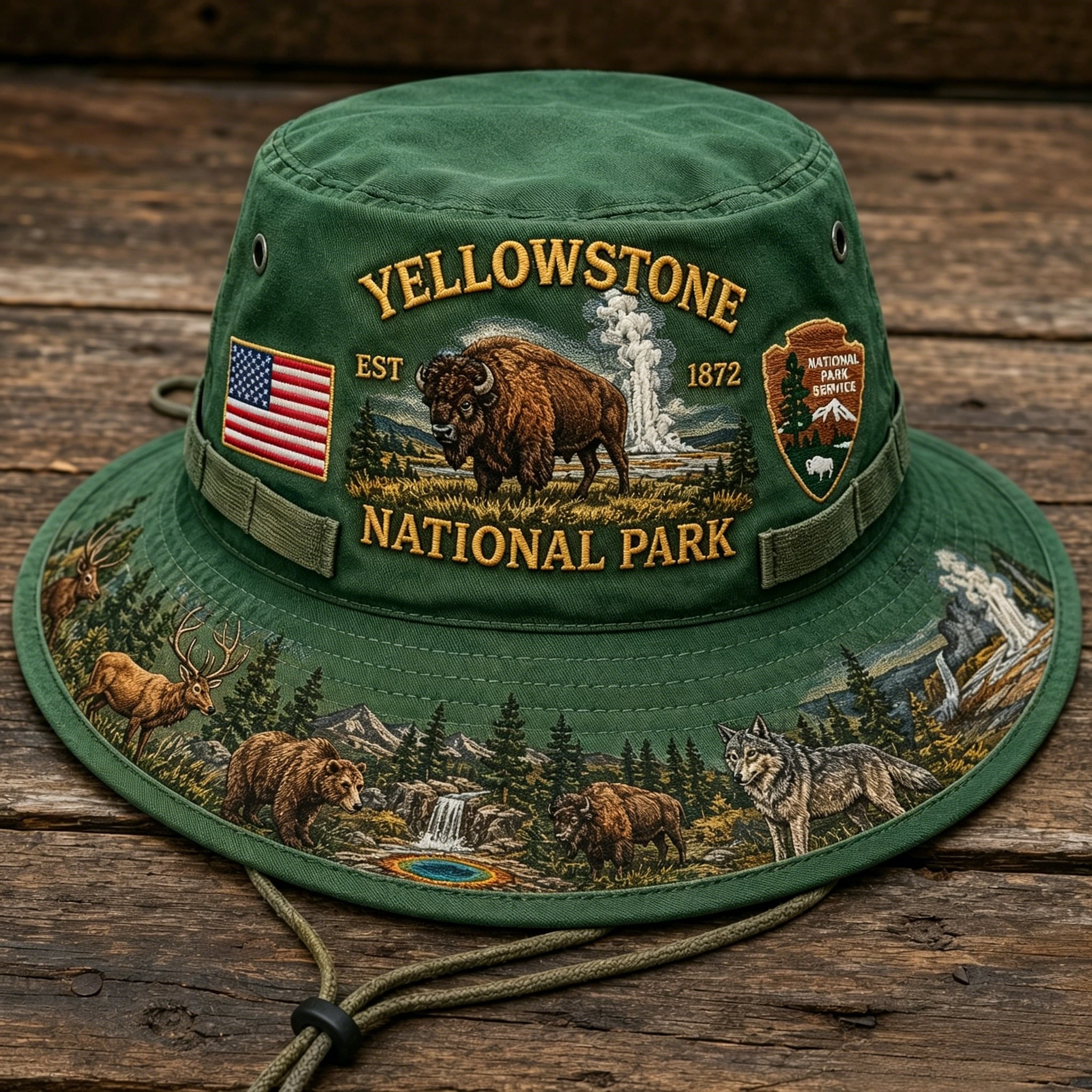 Yellowstone National Park Adventure Boonie Hat