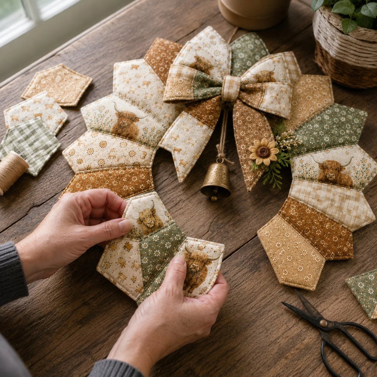 Beginner-Friendly DIY Seasonal Patchwork Wreath Kit Collection