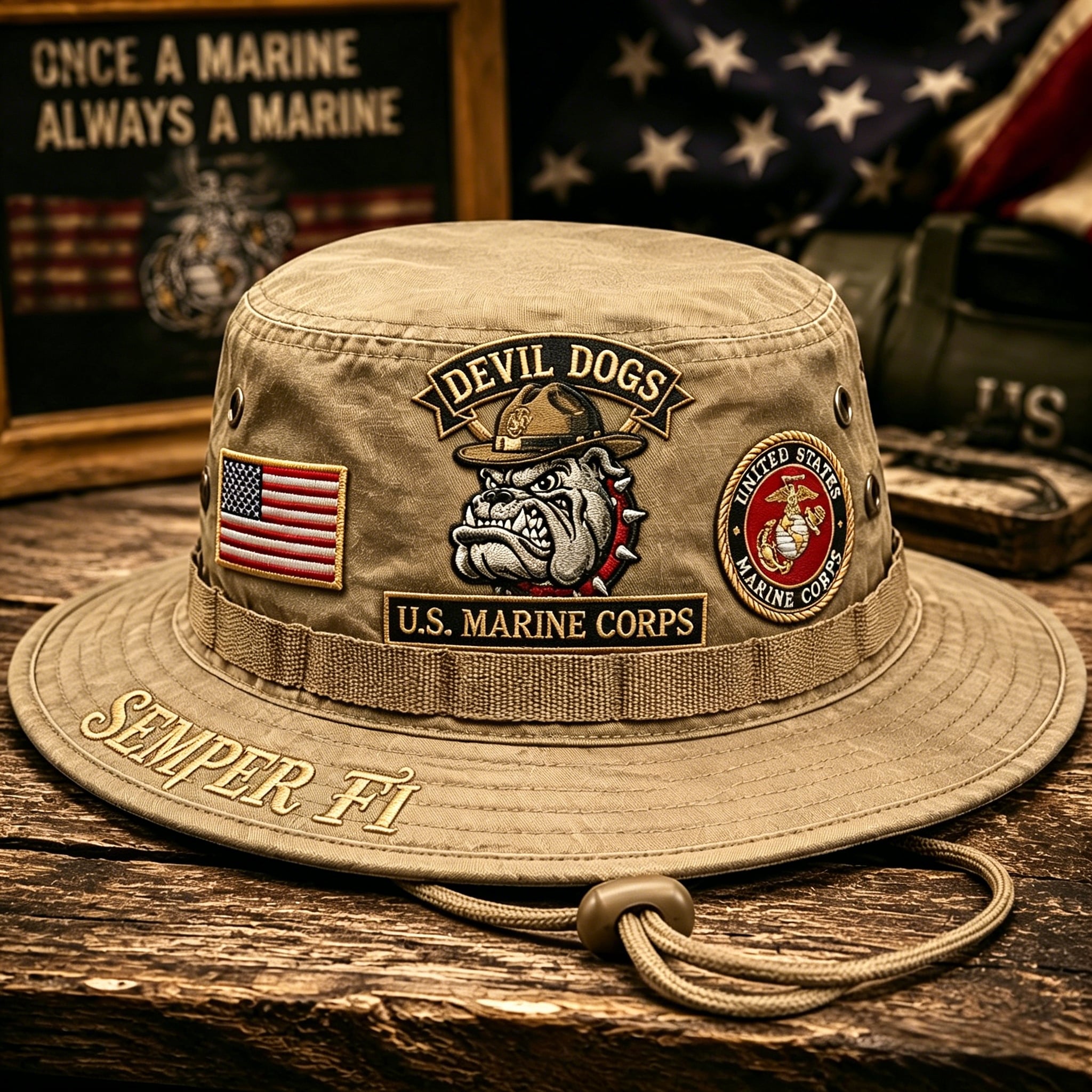 U.S. Marine Corps Devil Dogs Tribute Boonie Hat