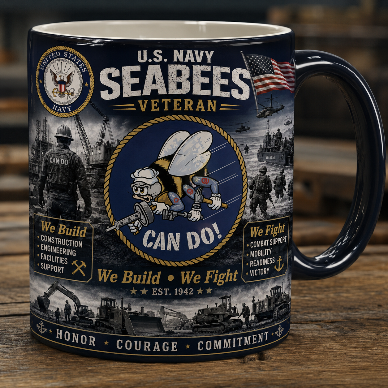 U.S. Navy Seabees CAN DO! Tribute Mug