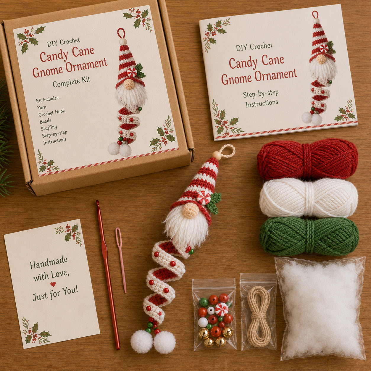 DIY Crochet Gnome Ornament Collection