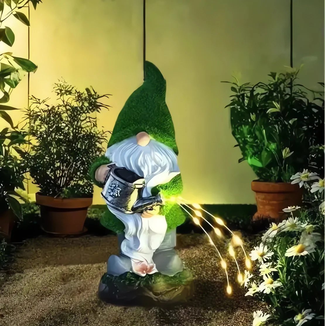 Outdoor Garden Gnomes with LED Solar Light