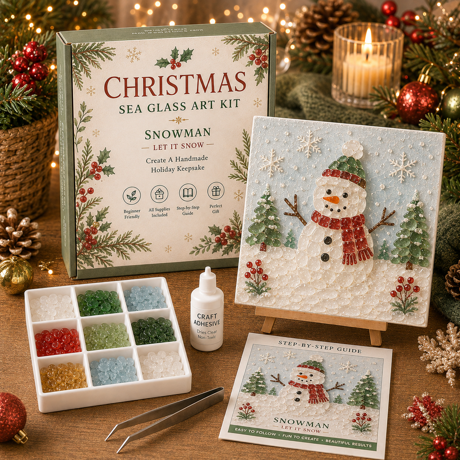 Christmas Sea Glass Art Kit Collection
