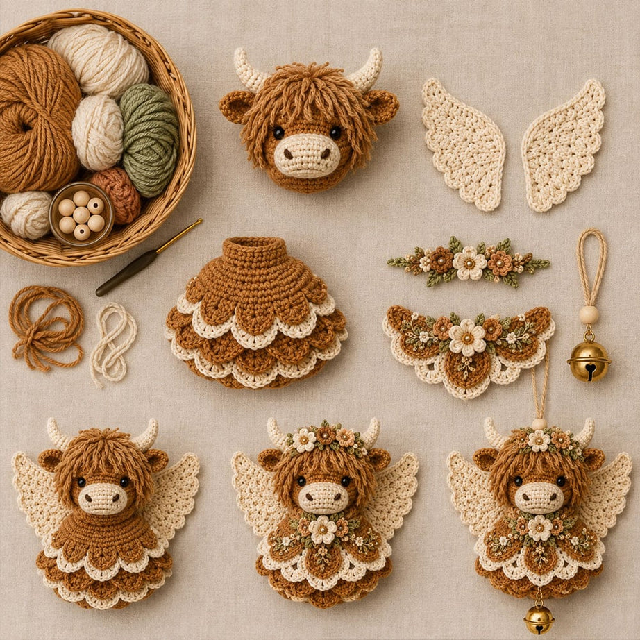 Animal Angel Crochet Ornament DIY Kit