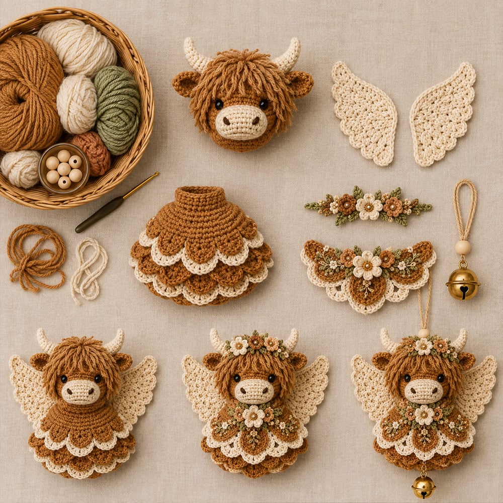 Animal Angel Crochet Ornament DIY Kit