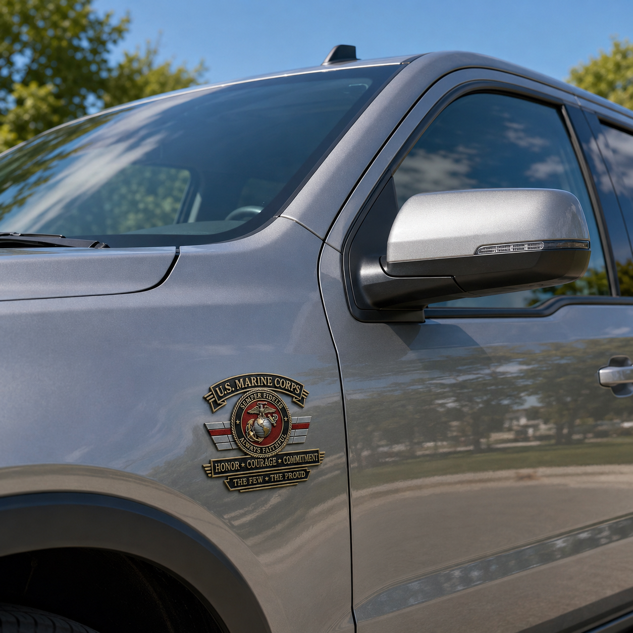 U.S. Armed Forces Tribute Metal Vehicle Emblems