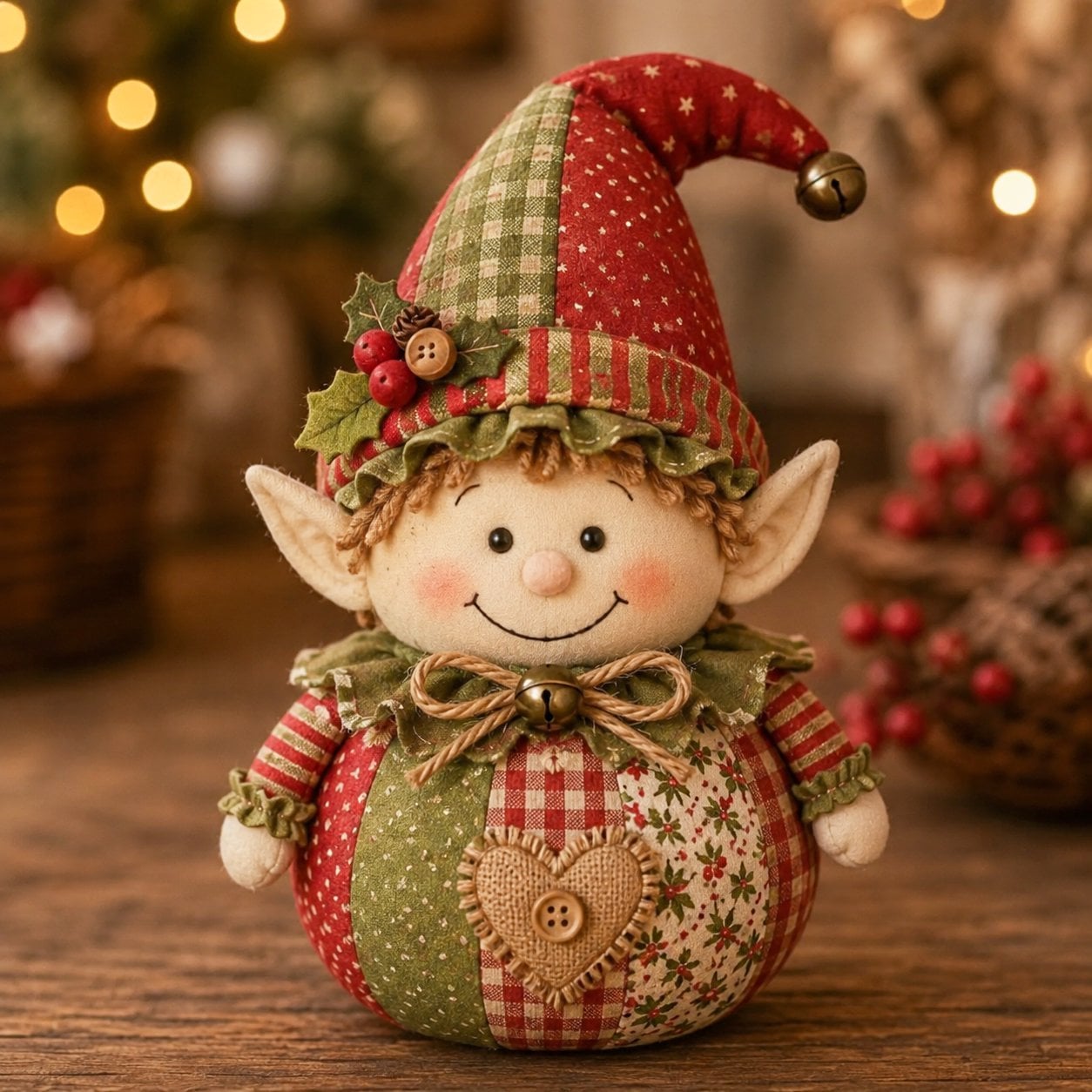 Christmas Patchwork Doll Sewing Kit – A Cosy Craft for Quiet Moments