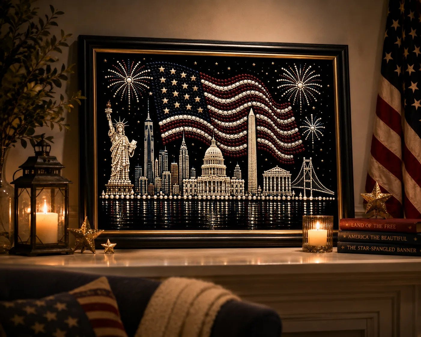 America 250th Anniversary Pearl Art Kit – Stars & Stripes Skyline Limited Edition