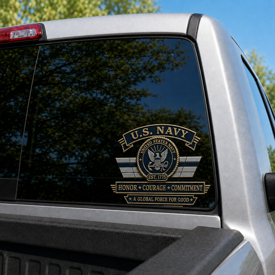 U.S. Armed Forces Tribute Metal Vehicle Emblems