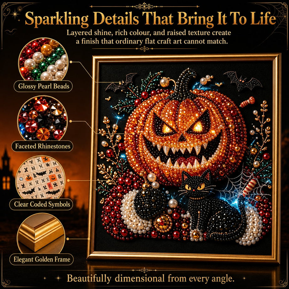 Premium 3D Pearl Dark Gothic Diamond Painting Art Kit