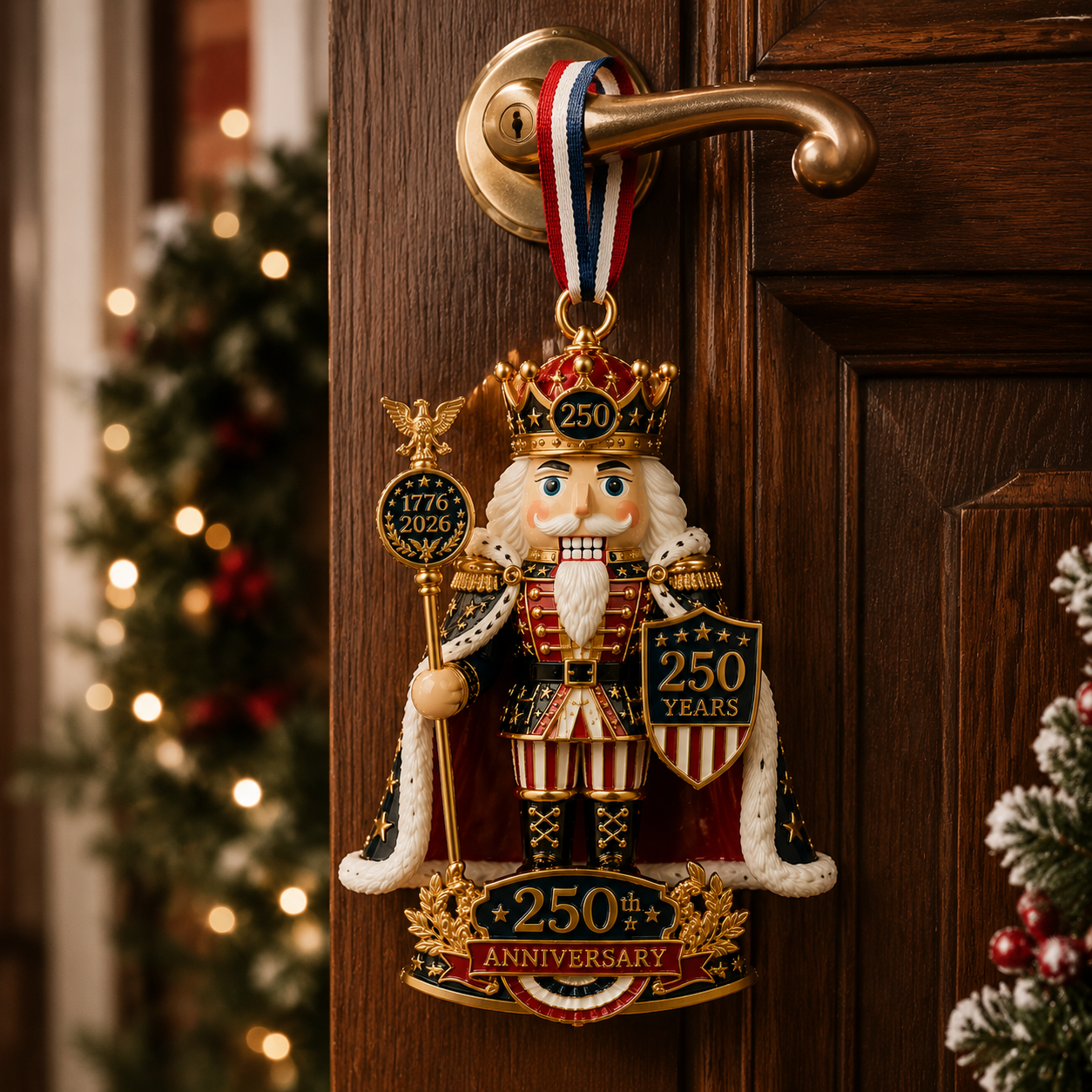 Nutcracker-themed Christmas tree ornament