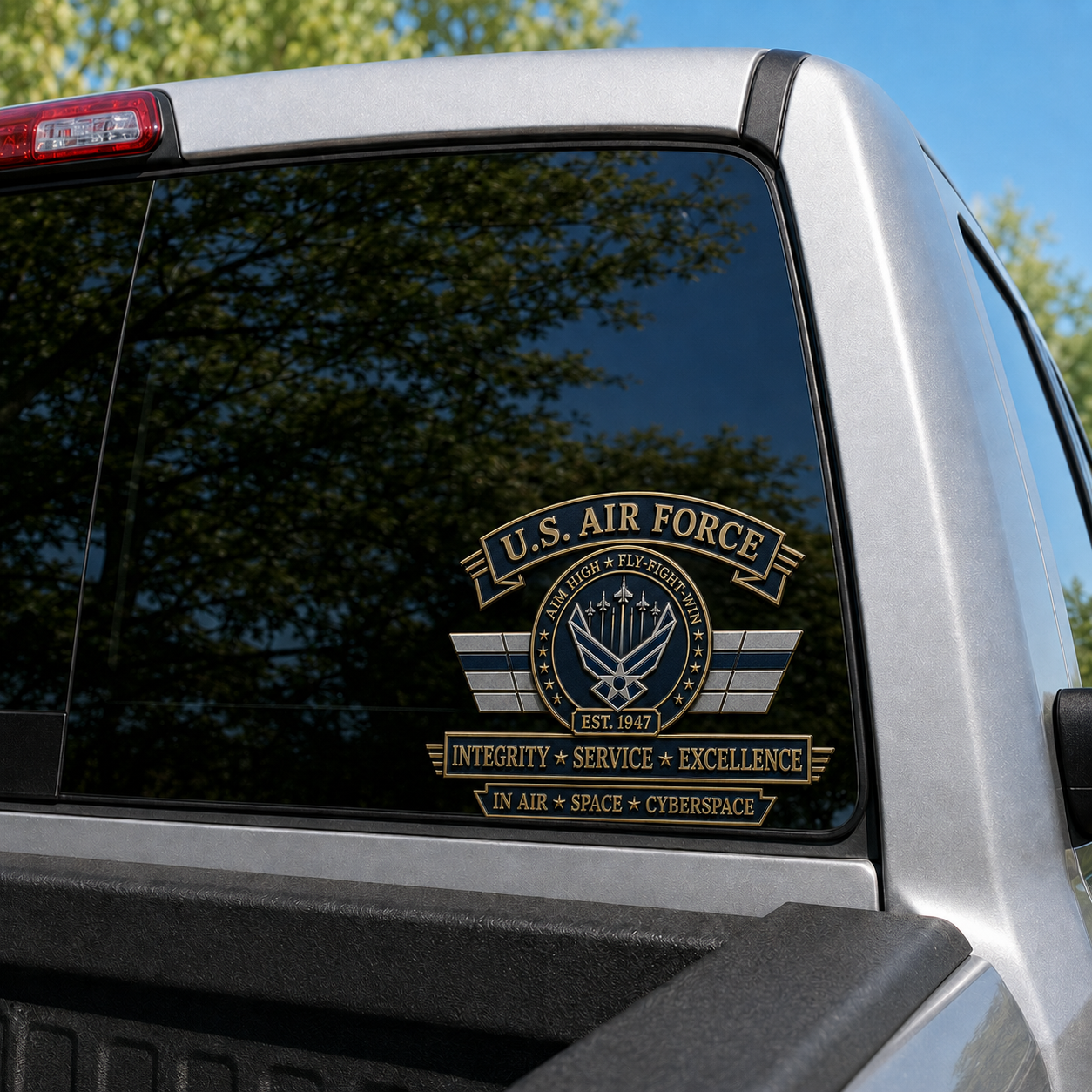 U.S. Armed Forces Tribute Metal Vehicle Emblems