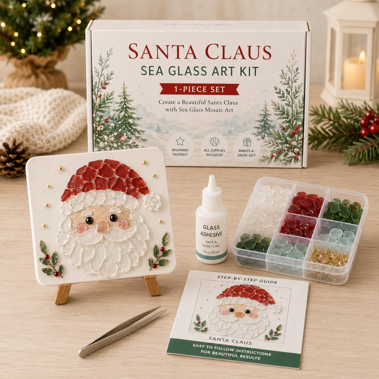 Create Your Own Magical Christmas Sea Glass Art