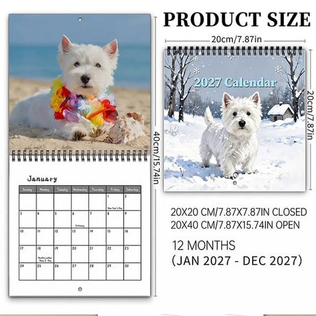 2027 West Highland White Terrier Calenda