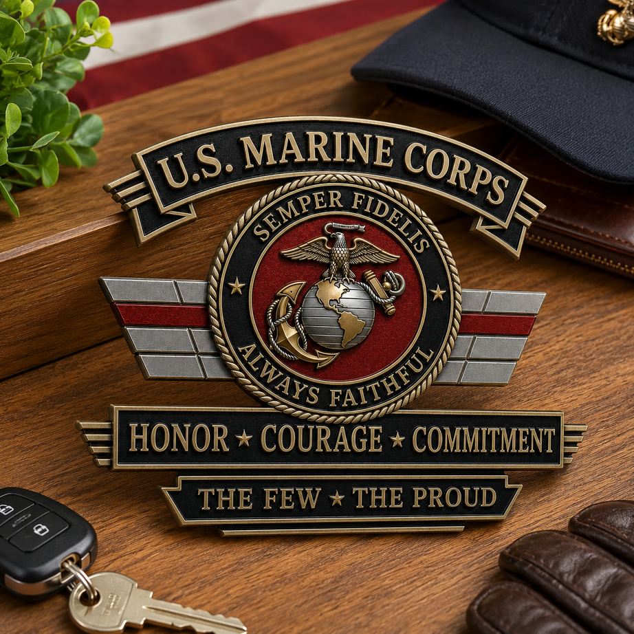 U.S. Armed Forces Tribute Metal Vehicle Emblems