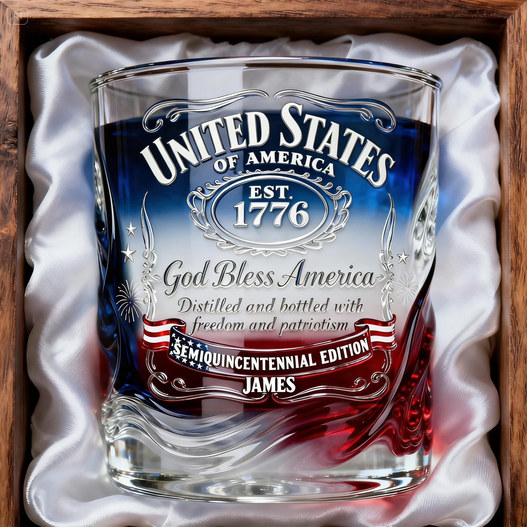American Anniversary Whisky Glass