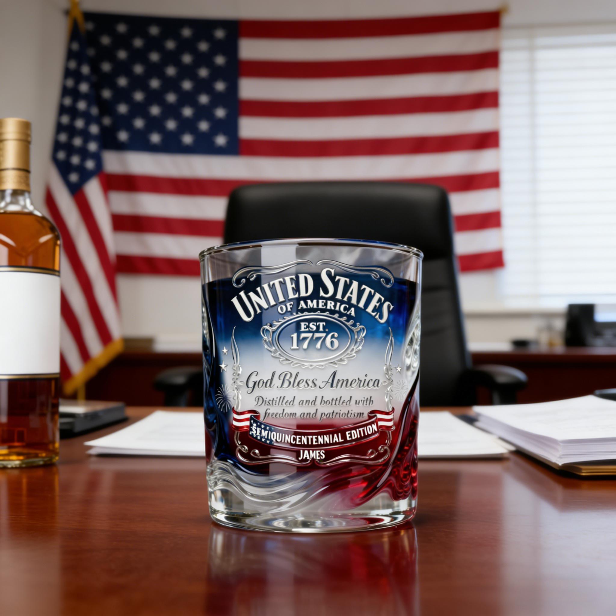 American Anniversary Whisky Glass