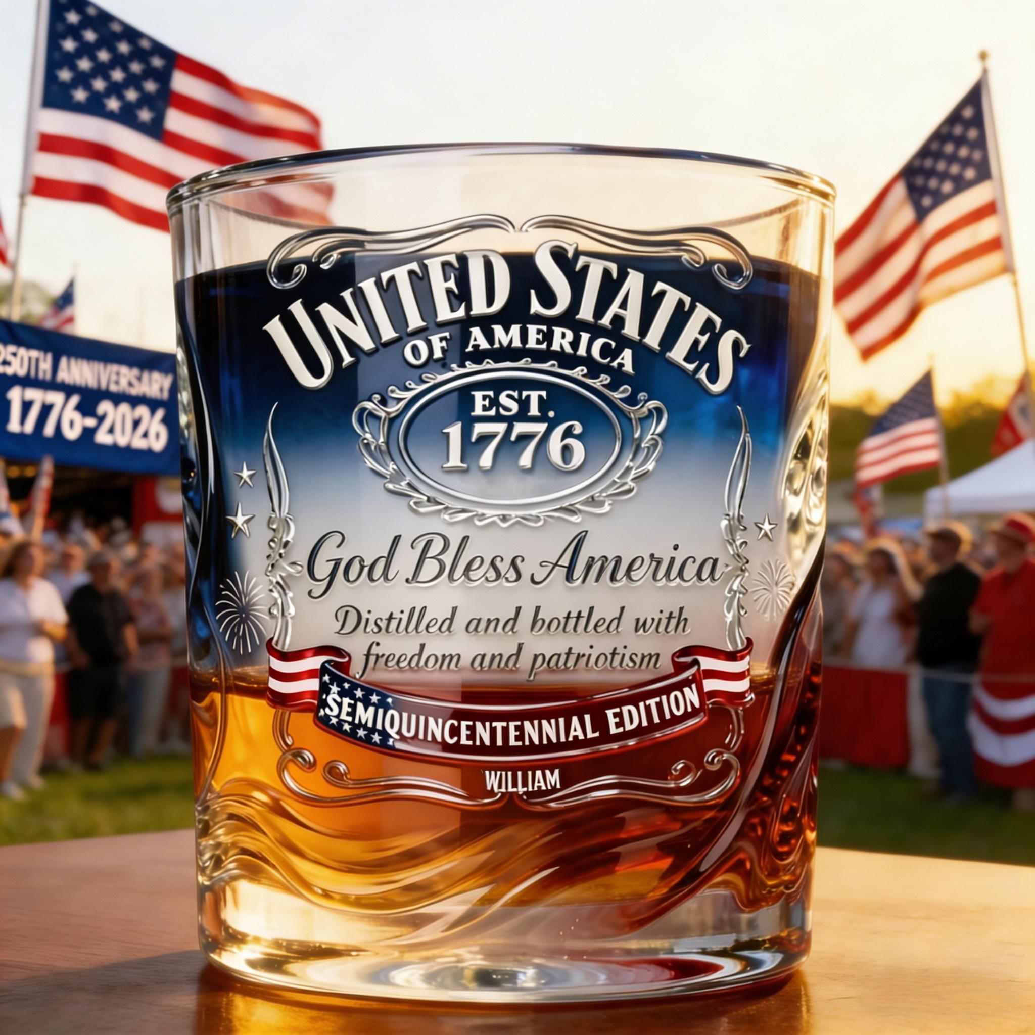 American Anniversary Whisky Glass