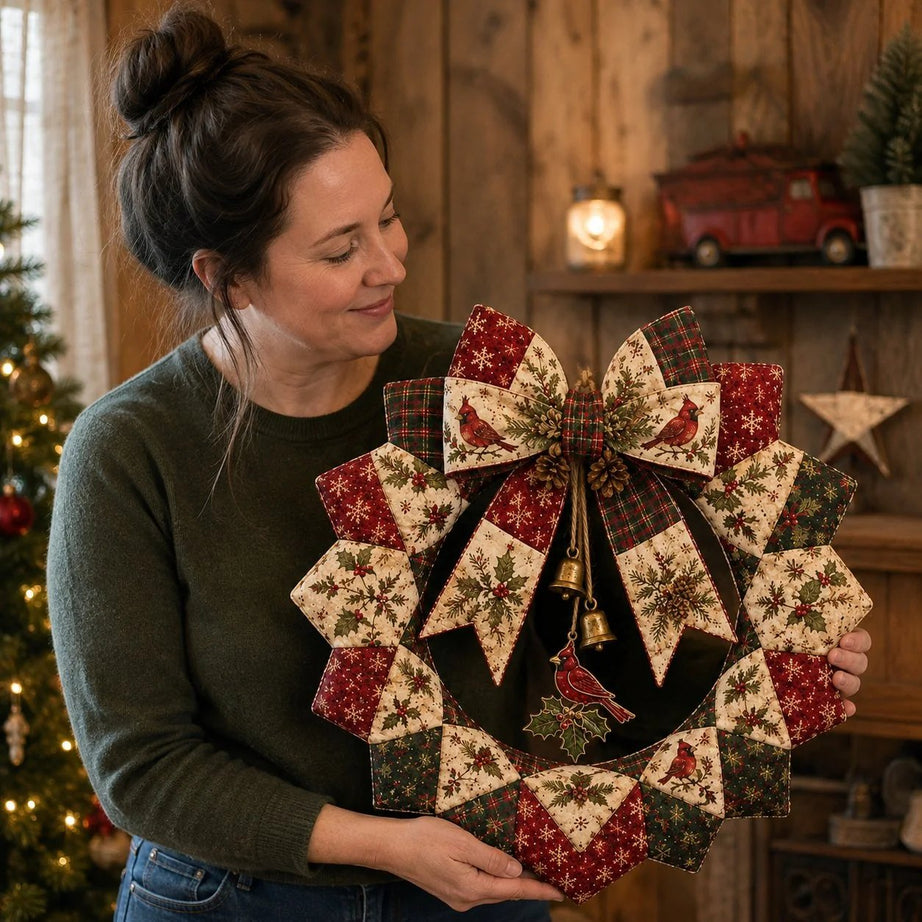 Beginner-Friendly DIY Seasonal Patchwork Wreath Kit Collection
