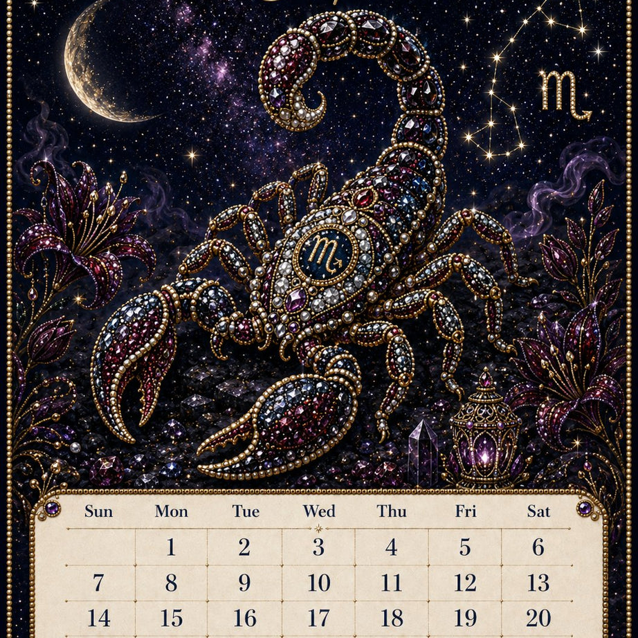 Beginner-Friendly 2027 Twelve Zodiac Bead Art Calendar Kit