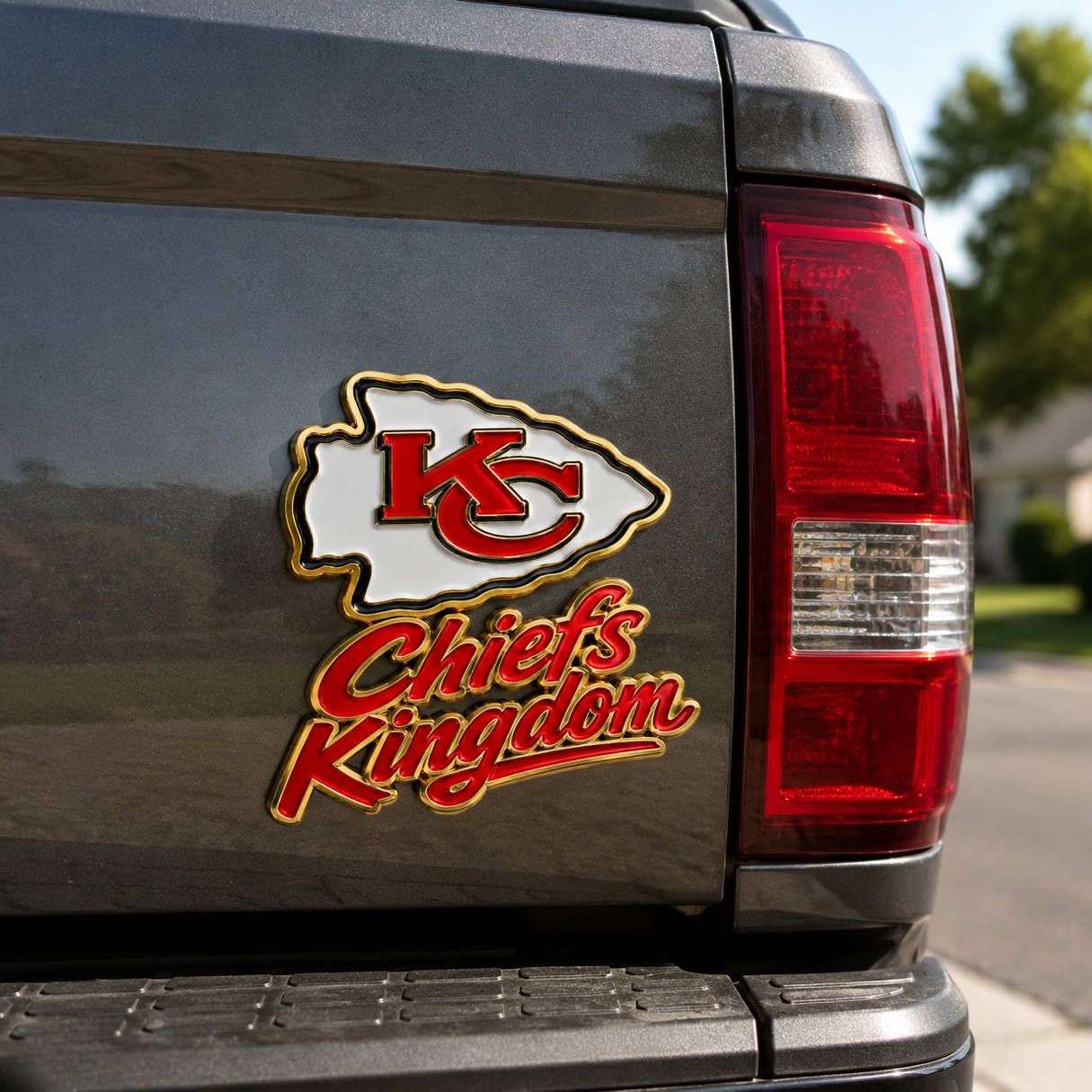 Chiefs Kingdom Car Emblem Metal Badge