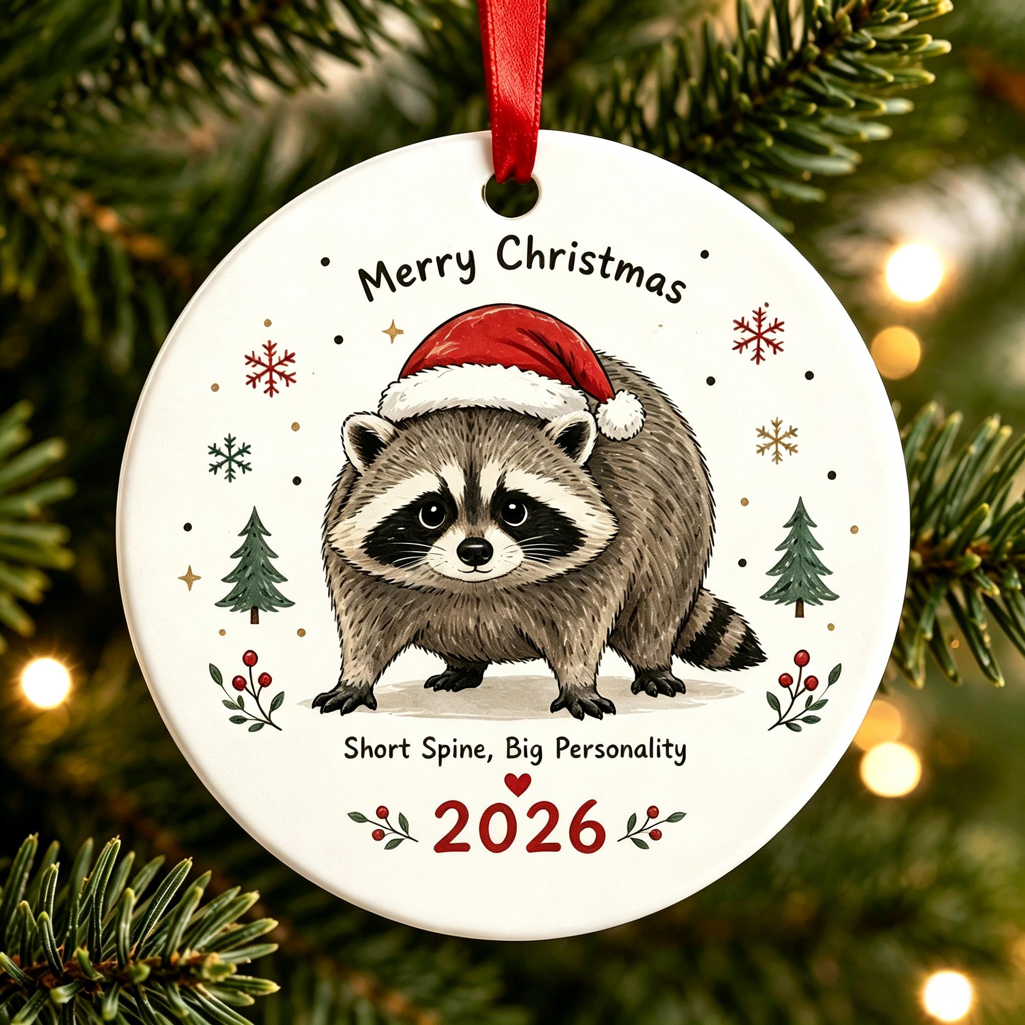 Adorable Christmas Raccoon Ornament - Trending 2026 Keepsake