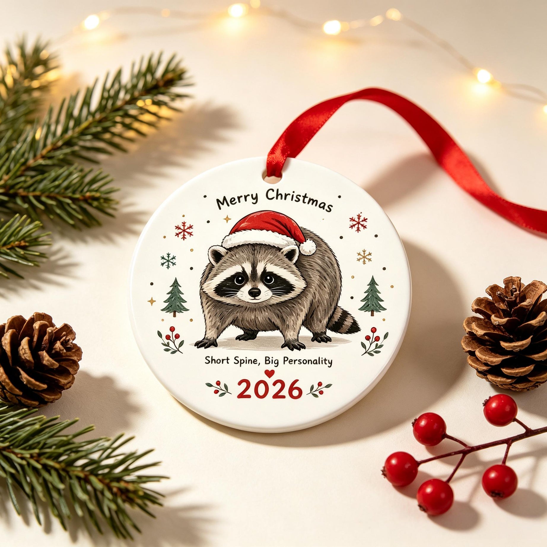 Adorable Christmas Raccoon Ornament - Trending 2026 Keepsake
