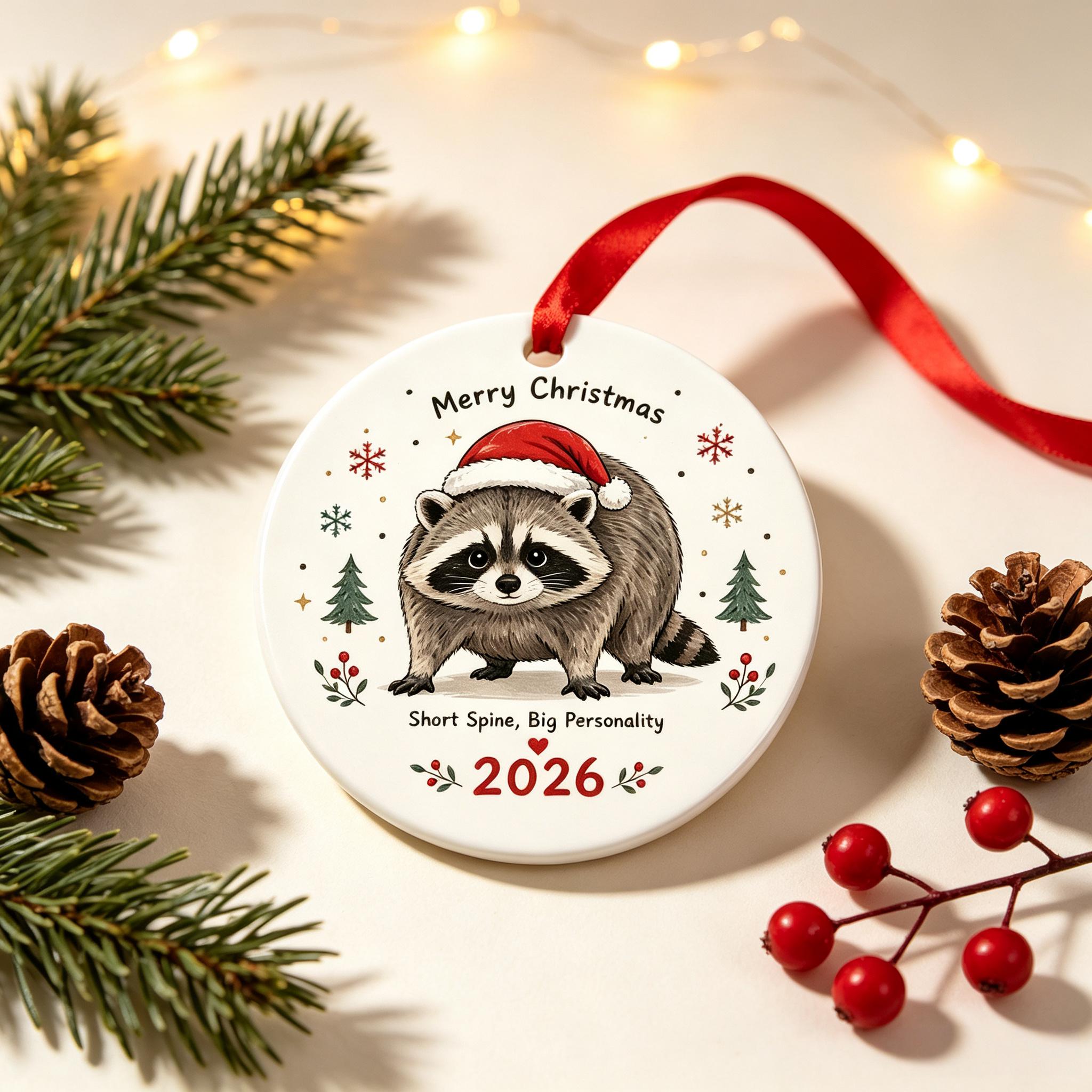 Adorable Christmas Raccoon Ornament - Trending 2026 Keepsake
