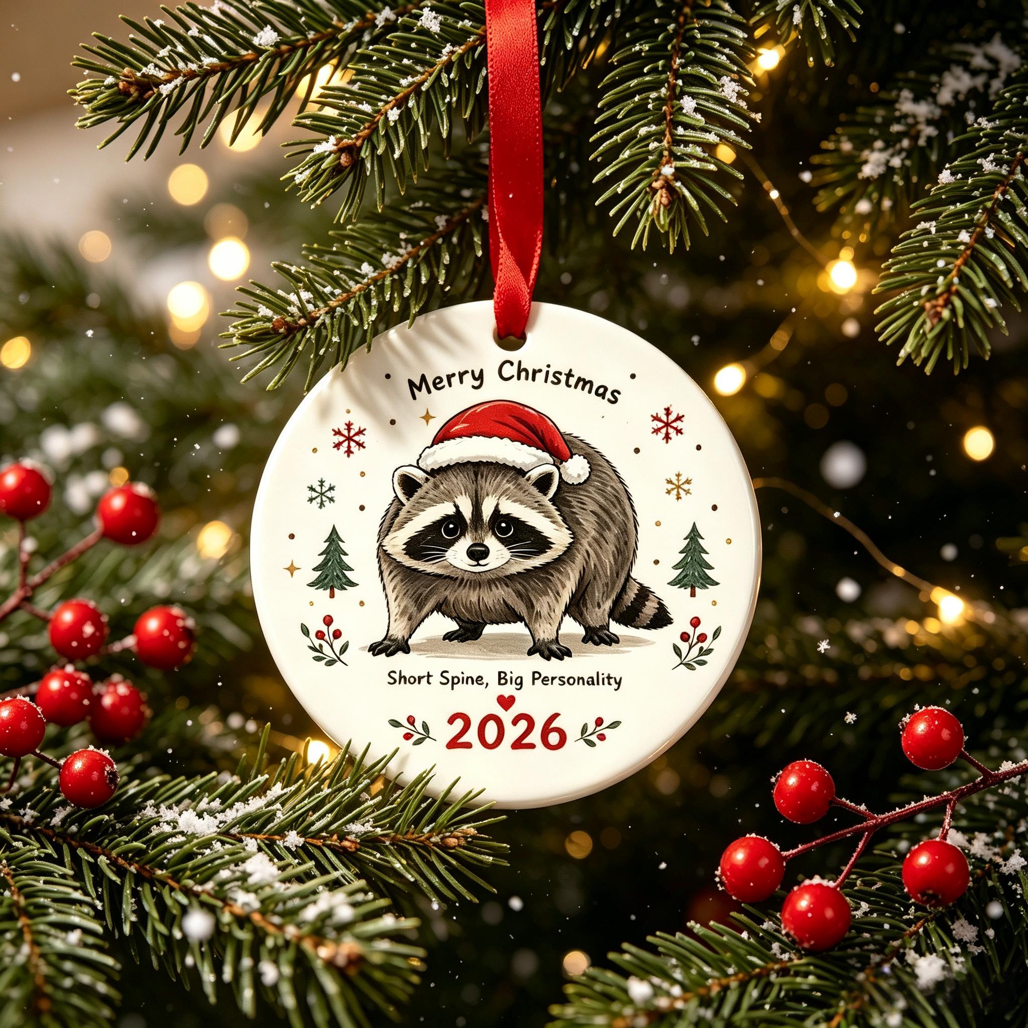 Adorable Christmas Raccoon Ornament - Trending 2026 Keepsake
